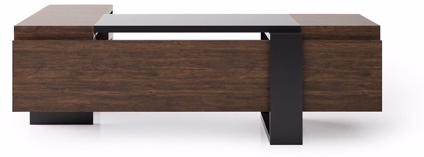 Edler Brauner Schreibtisch Holztisch Bürotisch Arbeitszimmer Tisch