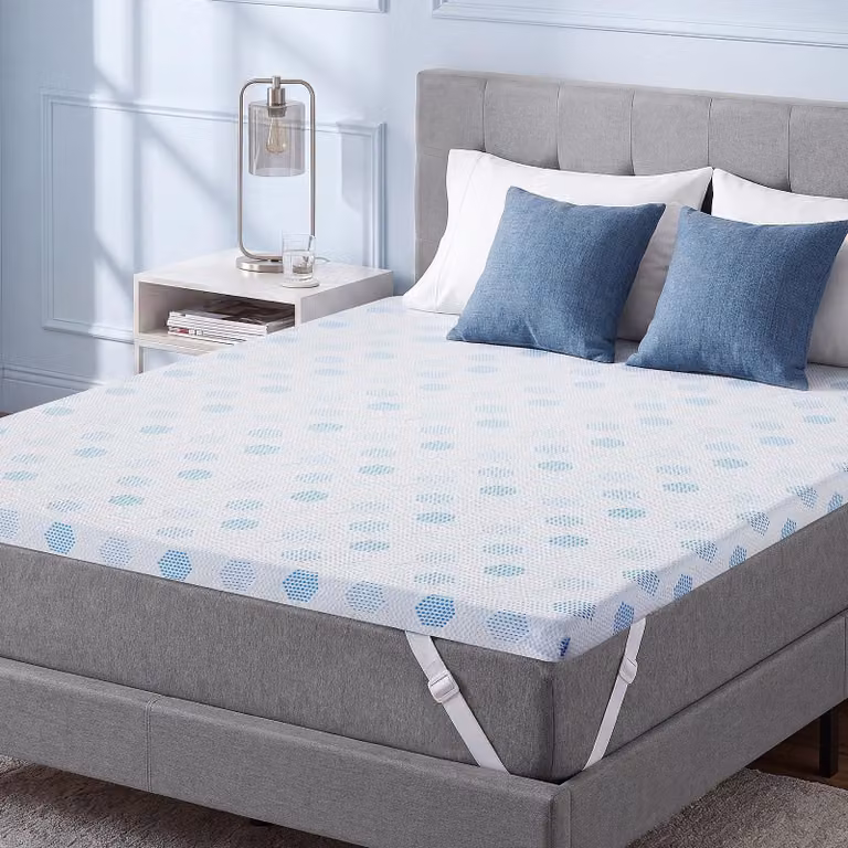 Topper per materasso, dimensioni 200x200 cm, 7 cm di schiuma gel-viscoelastica, traspirante