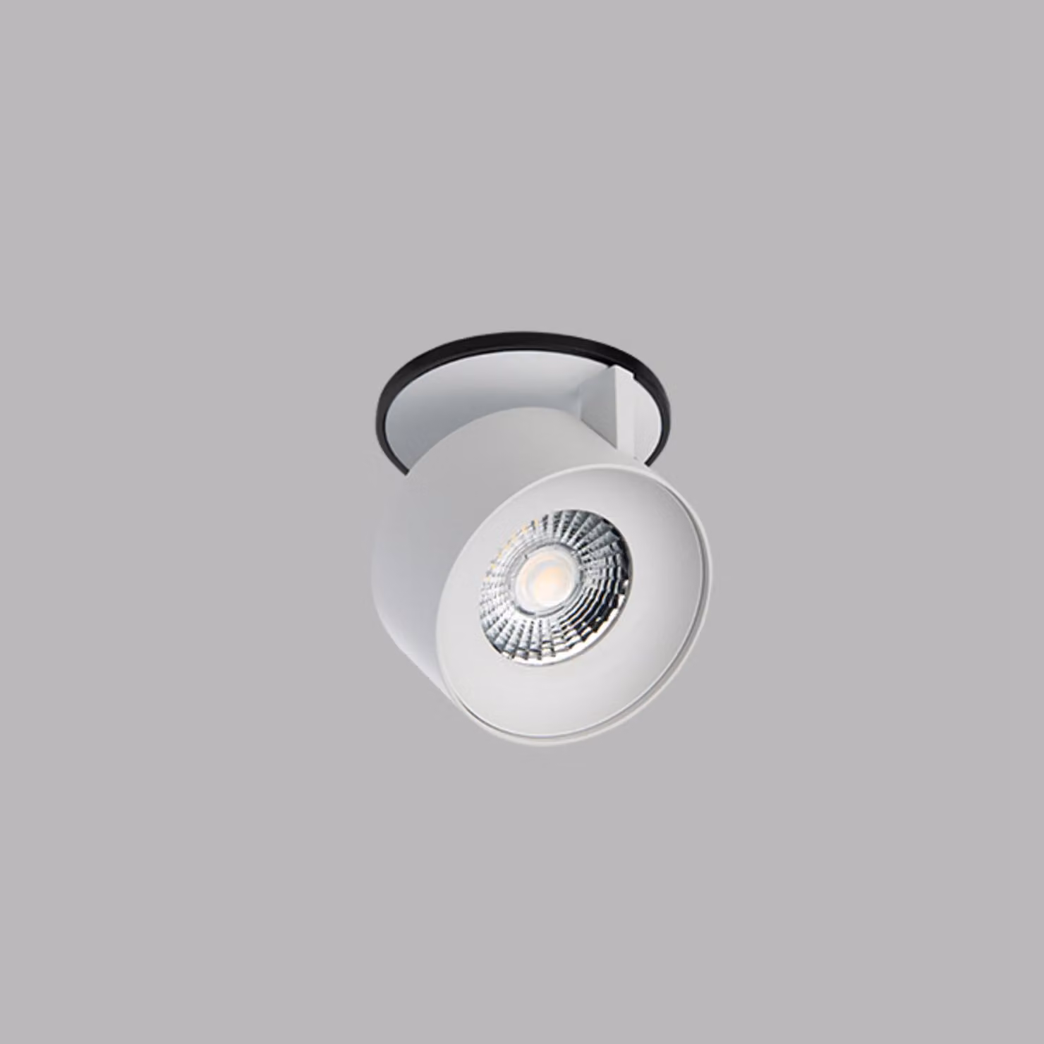 Apparecchio LED da incasso dimmerabile KLIP con possibilità di rotazione, Variante: 11 W, base nera, riflettore bianco, TRIAC