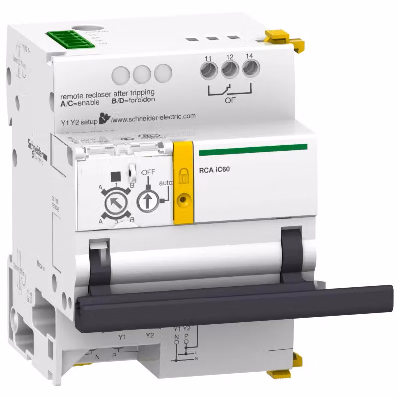 Comando a distanza Schneider Electric RCA con Ti24 per iC60 1P/2P, 230 V CA, montaggio laterale A9C70122