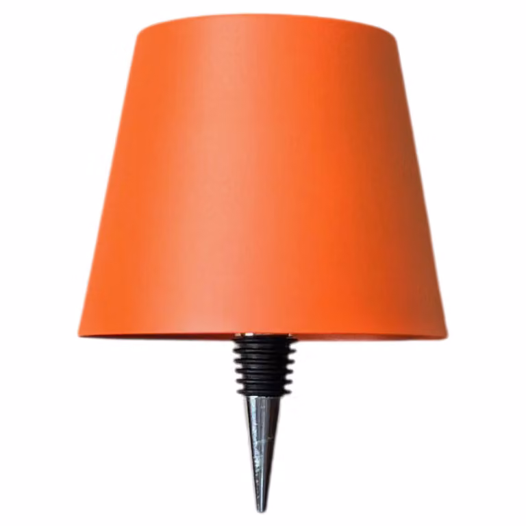 Lampada LED Warmpi senza fili - Lampada da tavolo ricaricabile dimmerabile - Metallo spazzolato arancione - IP54 Impermeabile Lampada per bottiglie per esterni e interni
