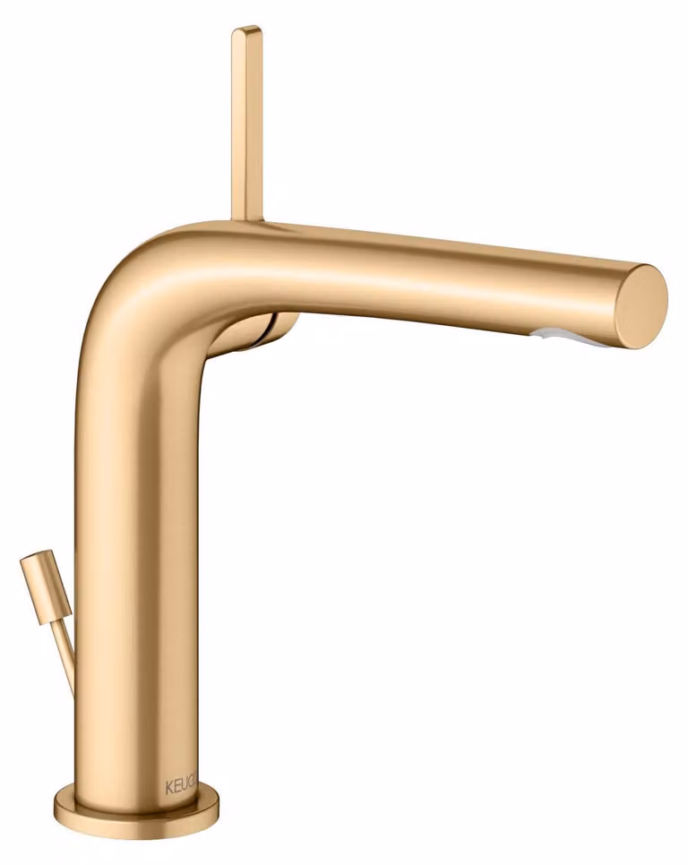 KEUCO EDITION 400 Mitigeur monocommandé pour lavabo 150, avec garniture d'écoulement, saillie 153mm, 51502250000, 51502250000