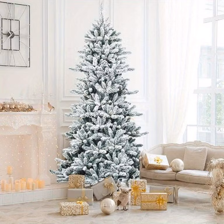 Albero di Natale artificiale - Albero sintetico - Albero decorativo - Albero invernale - Coperto di neve - Forma piena