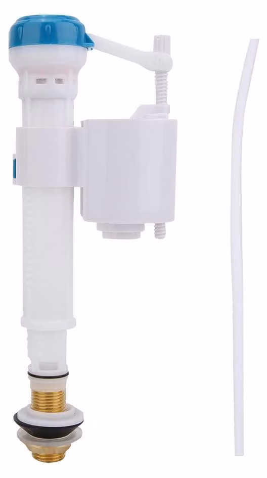 Valvola di scarico per WC in ABS - Lunghezza regolabile da 20 cm a 30,5 cm - Doppio scarico - Sifone - Attacco G1/2 - Adatta per profondità del serbatoio - Valvola di riempimento