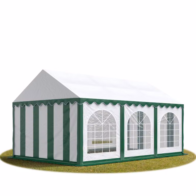 Tendone per feste verde-bianco 4x6 m Gazebo da giardino impermeabile