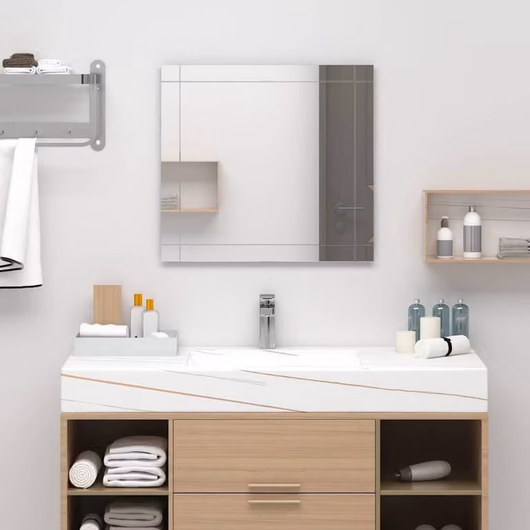 Specchio da parete in vetro, ideale per l'uso cosmetico e la decorazione