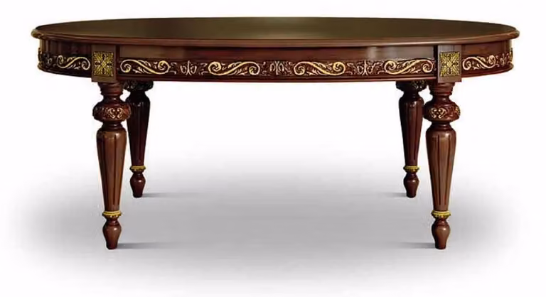 Casa Padrino Luxury Baroque Dining Table Brown / Gold 160-210 cm - Mobili barocchi - Italy