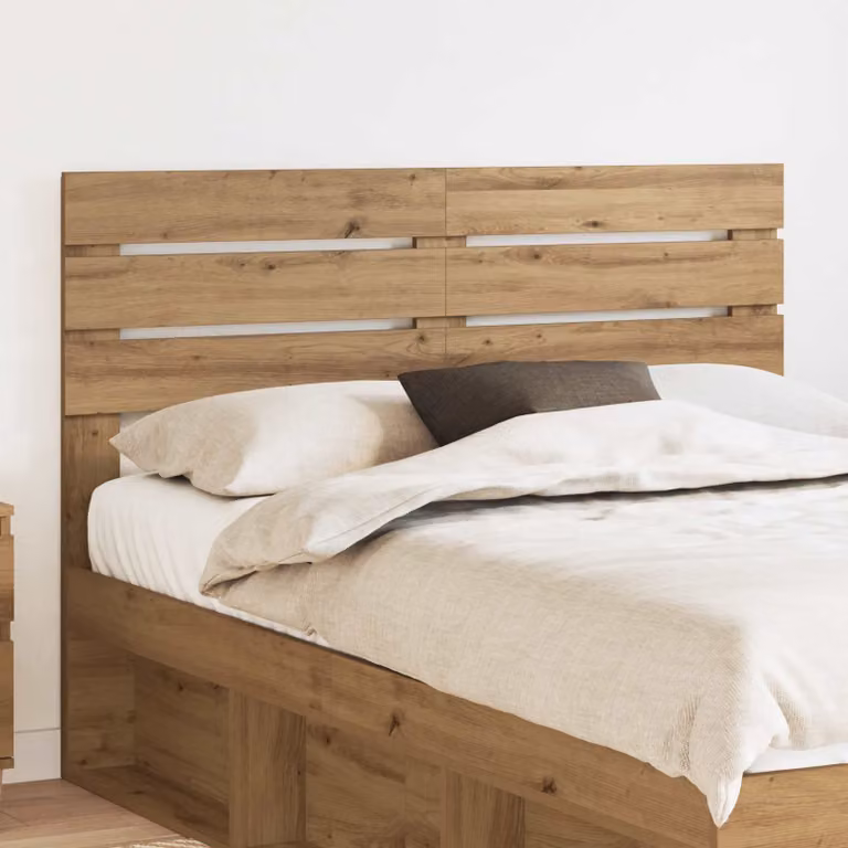 Testiera per letto vidaXL in legno ingegnerizzato rovere marrone, stile moderno