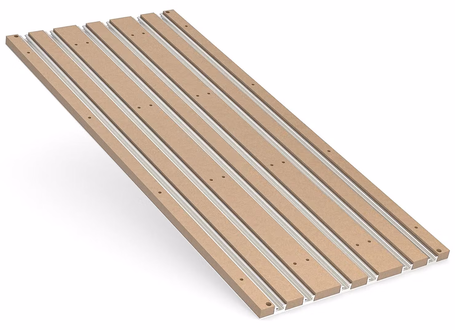 Piano di lavoro in alluminio/MDF 4080 per fresatrici CNC, area di lavoro 400x800 mm