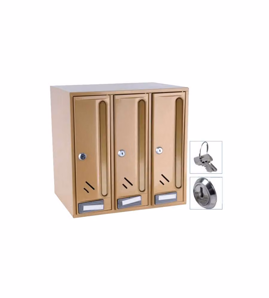 Casellario Verticale 3P Acciaio Bronzato