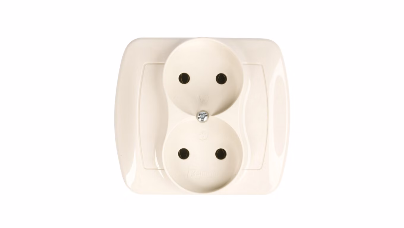 Simon Accord Presa doppia b/u 16A IP20 beige AG2/12
