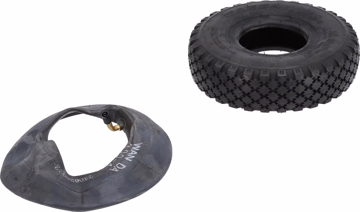 Pneumatico 3.00-4 (260x85) Profilo "Block", per camion a sacco, incl. tubo flessibile