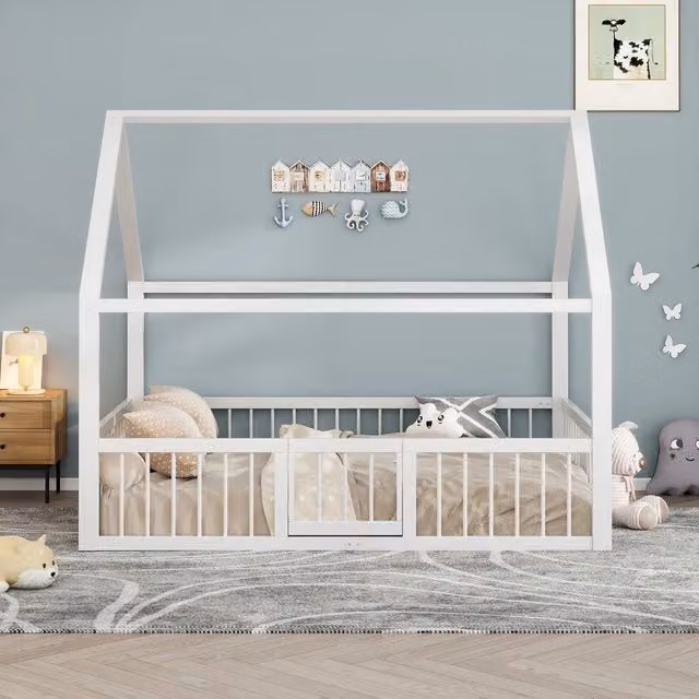 Letto in Metallo 140x200 cm ¨C Minimal ¨C Bianco, senza materasso