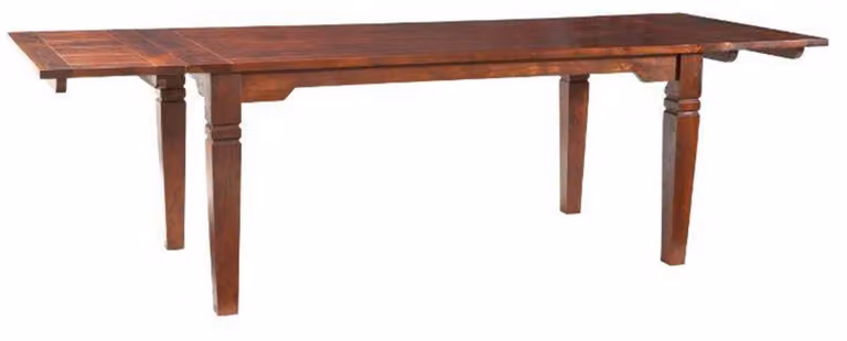 MASSIVMOEBEL24 | tavolo da pranzo in legno di Acacia 200x100x76 nougat laccato OXFORD #123