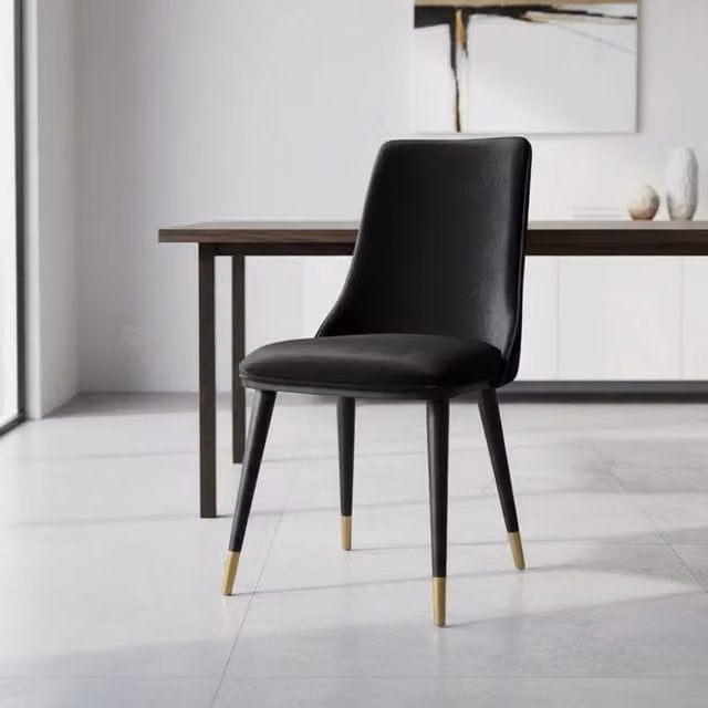 Set 2 sedie da pranzo Akustik Simphony velluto colore nero
