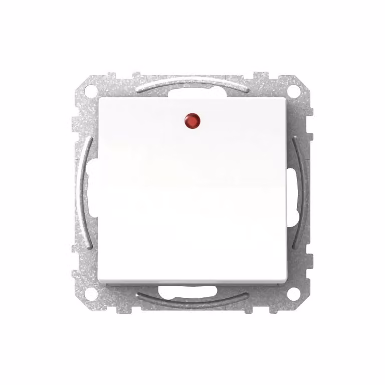 Elso Pulsante illuminato con morsetto a innesto 16 A e interruttore a bilanciere Exxact bianco WDE002146