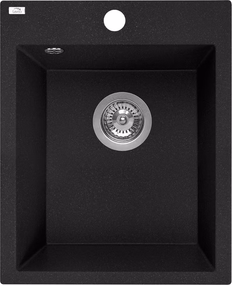 Lavello di design in granito a 1 vasca nero