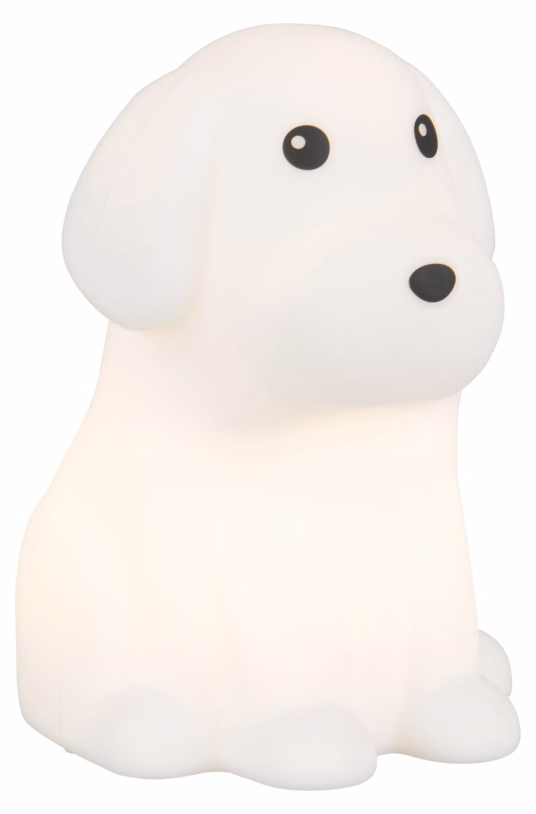 Lampada da tavolo LED RGBW, con controllo touch, alimentata a batteria, design a forma di cane, altezza 15,5 cm