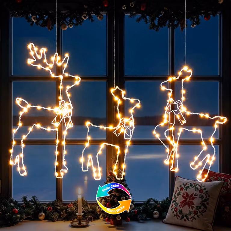 Illuminazione per finestre a LED, ideale per famiglie, con 177 LED, 8 modalità, timer e grado di protezione IP44