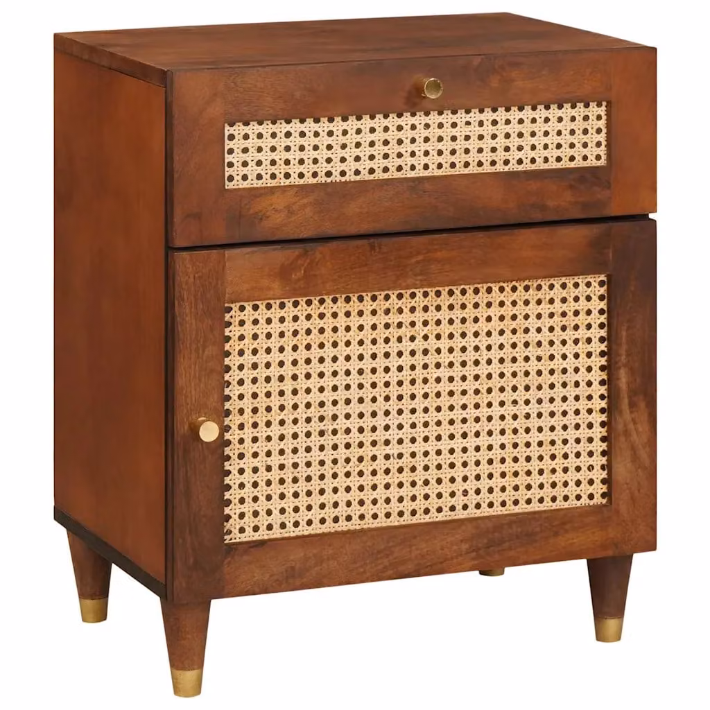 vidaXL Comodini con cassetto 50 x 33 x 60 cm Legno di mango massello