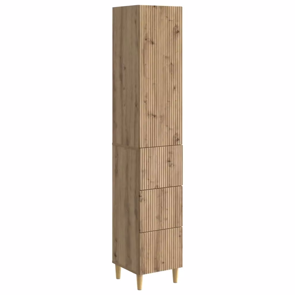 Set di 2 armadi moderni vidaXL in legno marrone opaco con ante a battente, ripiani e cassetti interni per soggiorno o giardino – 2
