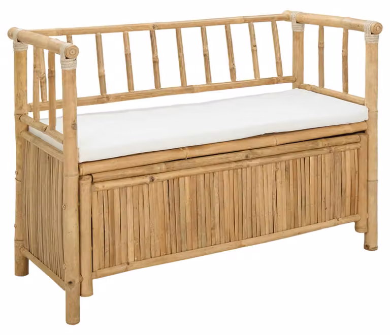 Panca da Giardino con Contenitore 110 x 47 x 80 cm Bambù