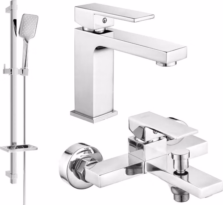 Mexen Uno DQ62 set da bagno, cromo - 71403DQ62-00