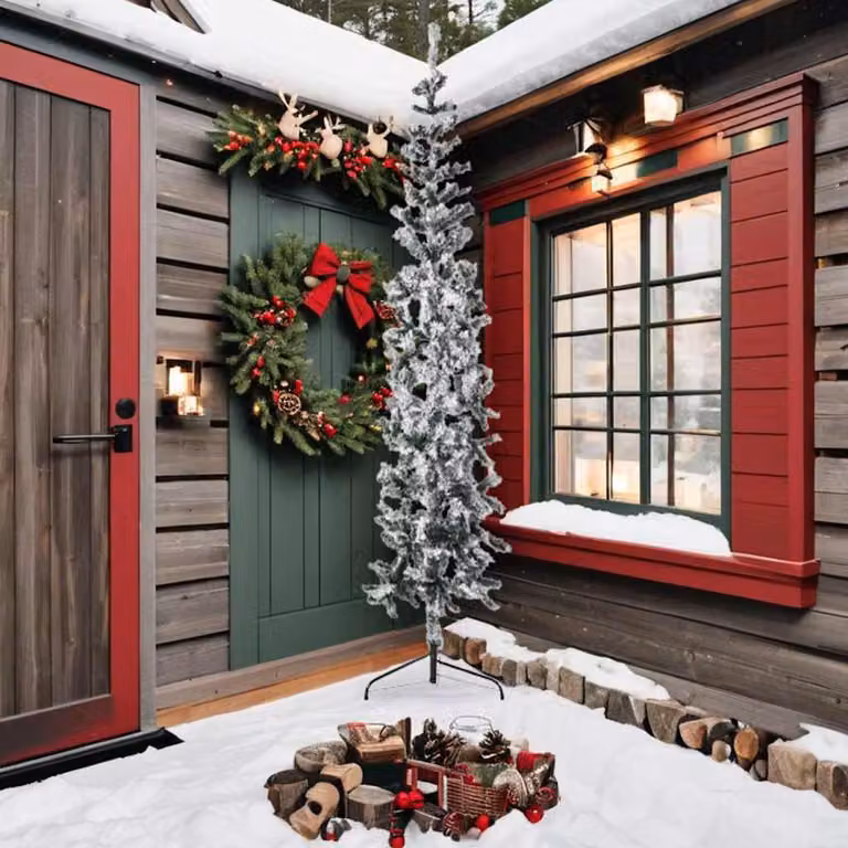 vidaXL Albero Natale Artificiale Sottile a Metà Neve Fioccata 240 cm
