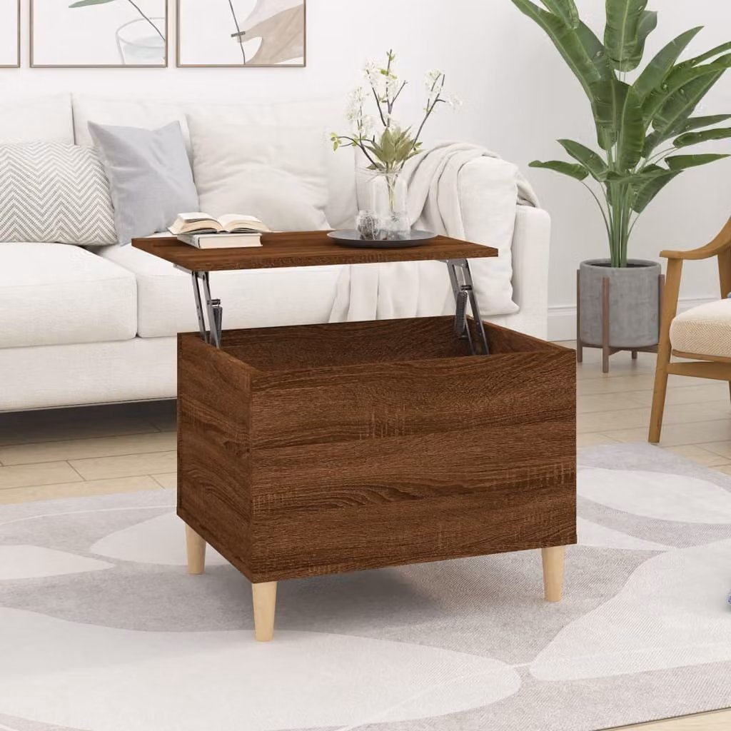 Maison Exclusive - Tavolino marrone effetto rovere 60x44,5x45 cm Materiale ligneo
