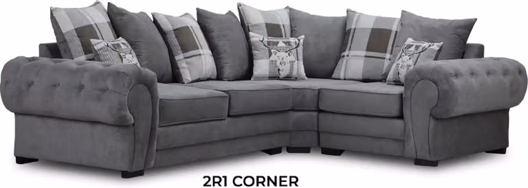 Ecksofa italienischer Stil Bequemes Design Sofa Polster Textil Wohnzimmer Stoff