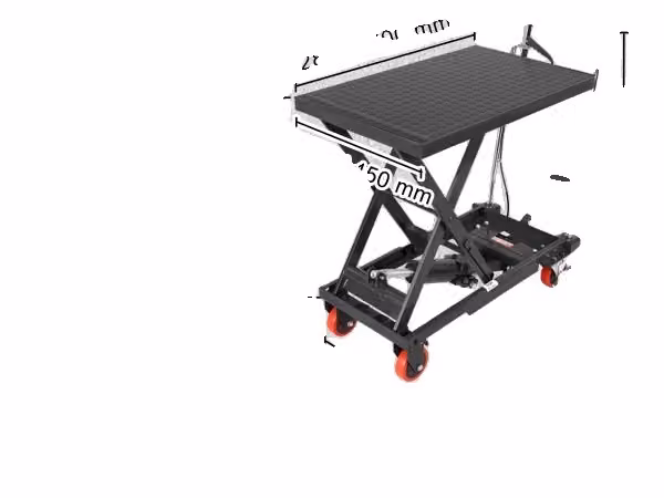 Carrello elevatore idraulico, portata 330/500 libbre, base antiscivolo, nero 500 libbre