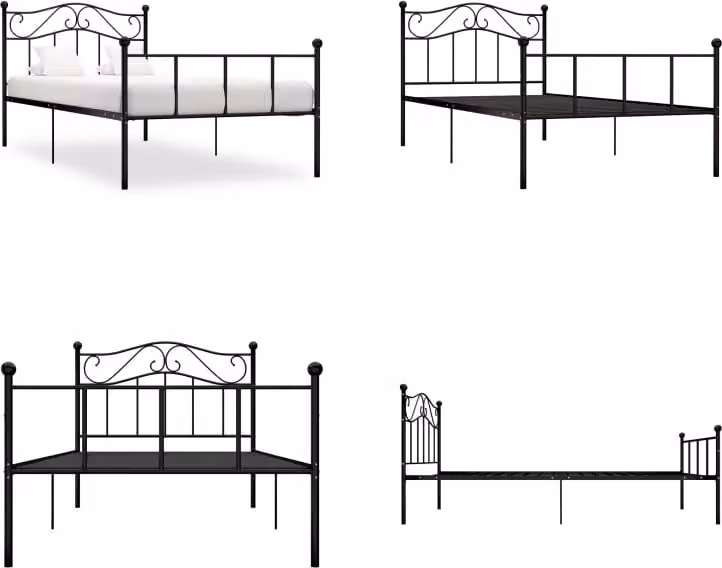 vidaXL Struttura per letto in metallo nero 90×200 cm - Struttura per letto - Struttura per letto - Struttura per letto - Struttura per letto