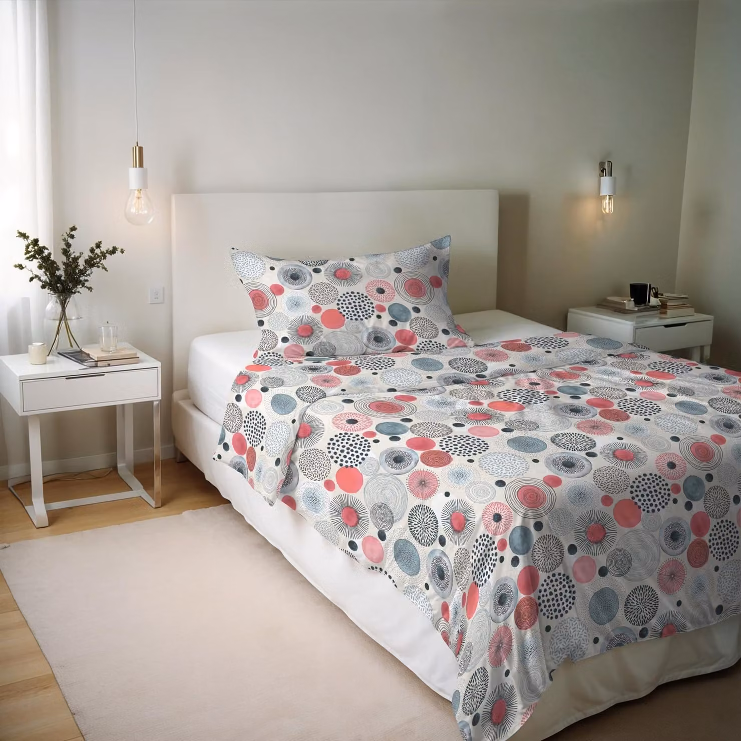 Solidchoice - Set di lenzuola di cotone per letto singolo, 150 x 200 cm