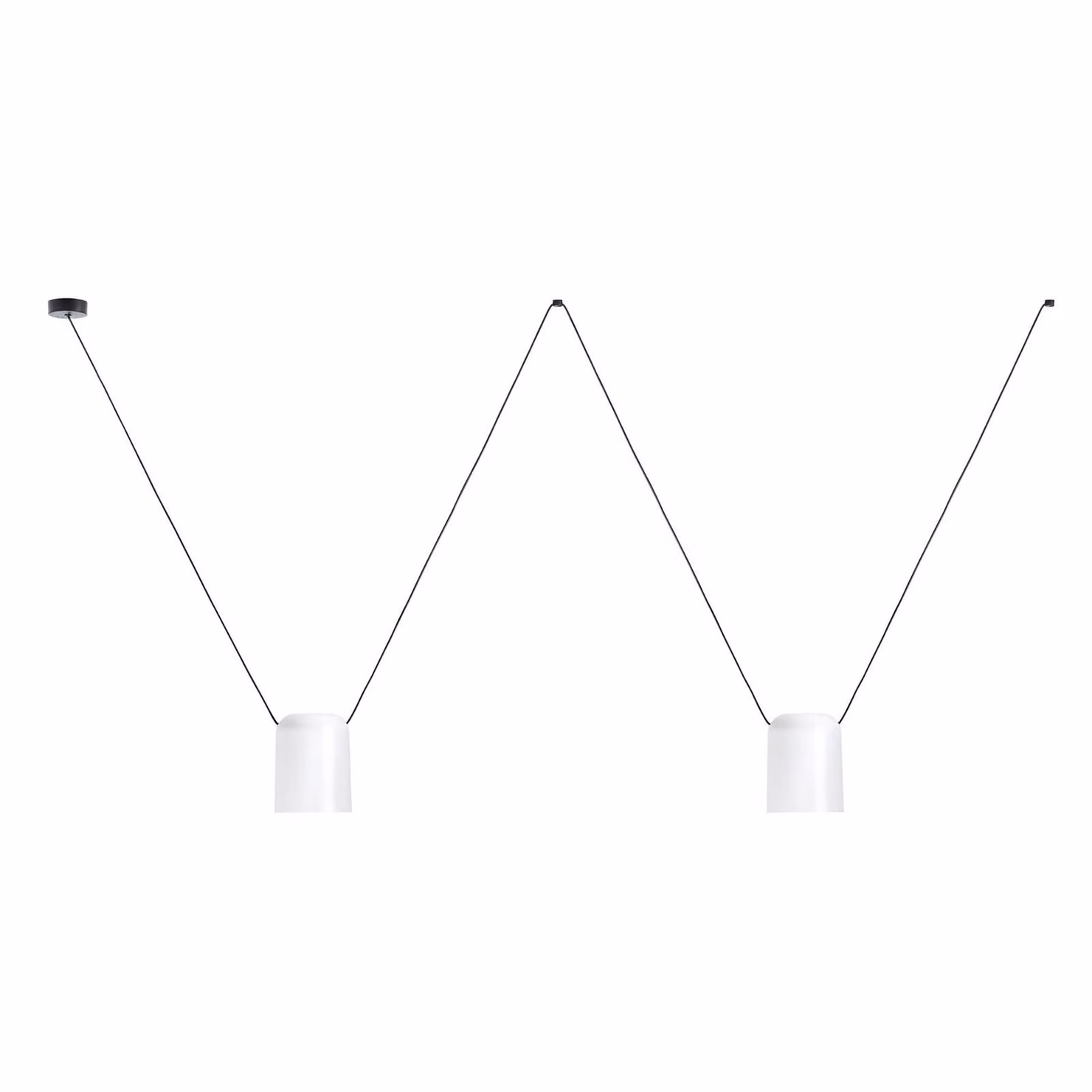 LEDS-C4 Lampada a sospensione Attic Double, dimmerabile, Bianco / Opale, Soggiorno / Sala da pranzo, Alluminio, Moderno, Lampada a sospensione