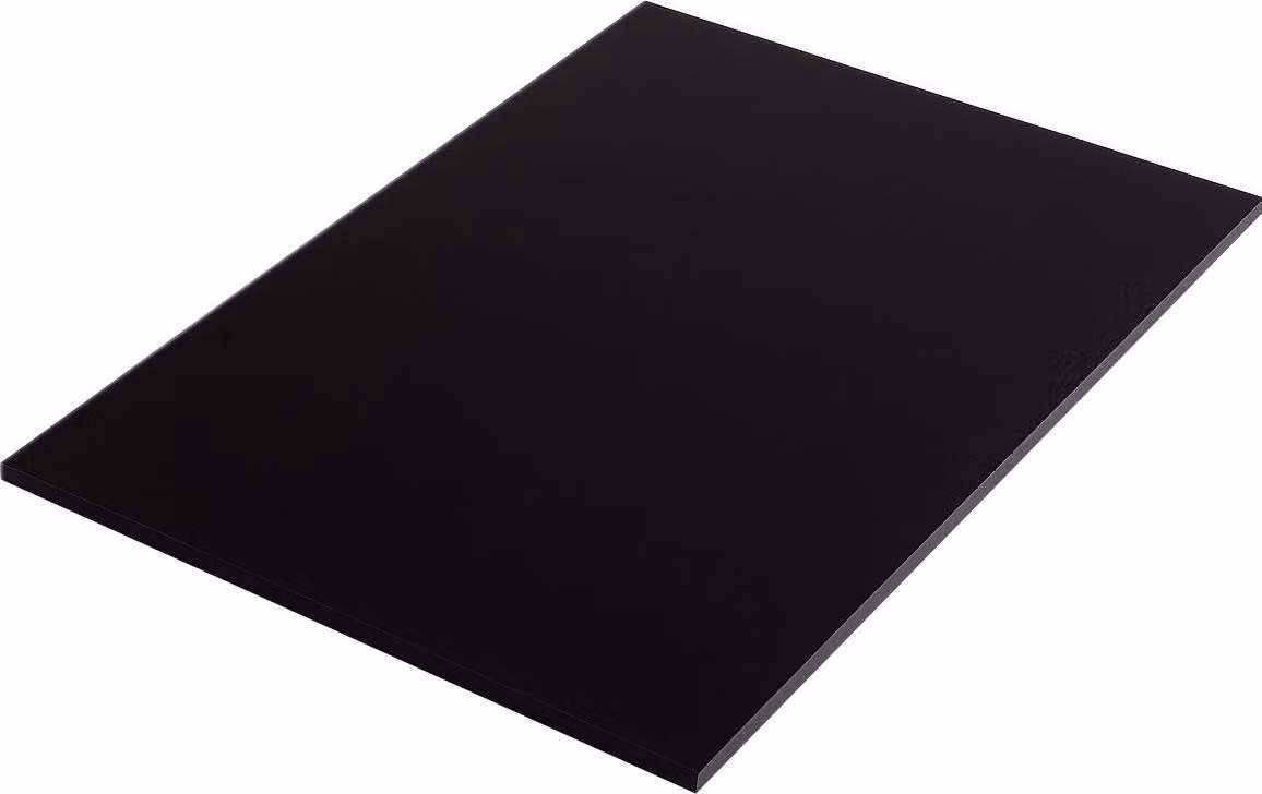 Piastra di base in acrilico (PMMA) (nera, 50x30 cm, spessore 8 mm)