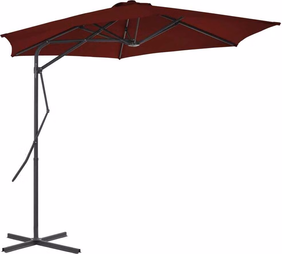 Maison Exclusive - Ombrellone con palo in acciaio, dimensioni 300x230 cm, colore bordeaux