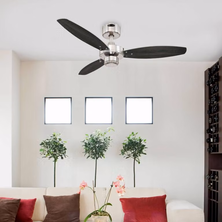 Westinghouse Ventilatore a soffitto JET I, interruttore corda, Legno scuro, Soggiorno / Sala da pranzo, Legno, Moderno