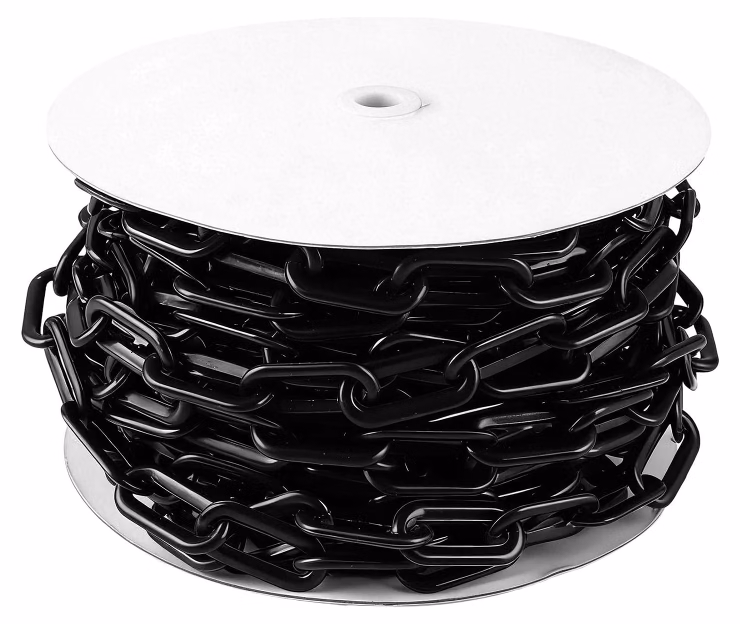 Catena di delimitazione in plastica, lunghezza 25 metri, diametro 8 mm, colore nero