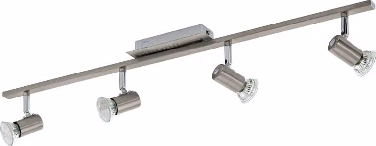 Spot Moderno Rottelo In Acciaio Nichel Satinato 4 Luci Gu10 4,6W Ip20