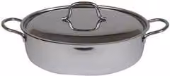 Casseruola ovale in acciaio inox con coperchio Montini Guerino, colore argento, L: 41 cm, P: 24 cm, H: 24 cm