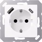 Jung SCHUKO Steckdose mit USB Typ AC A1520-15CAWWM (A1520-15CAWWM)