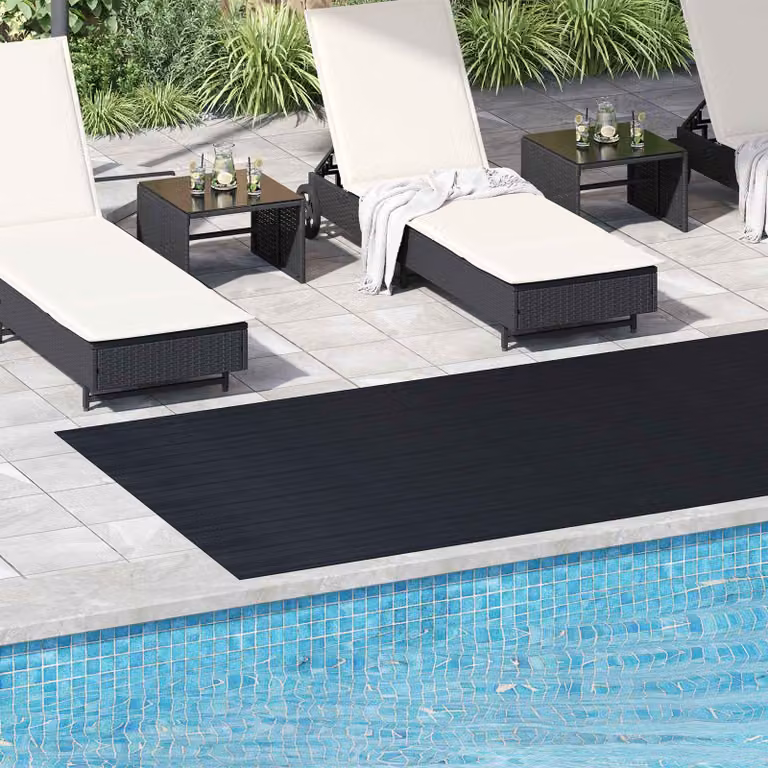 Tappeto in gomma vidaXL nero per giardino e terrazza L: 4 m, P: 1,5 m