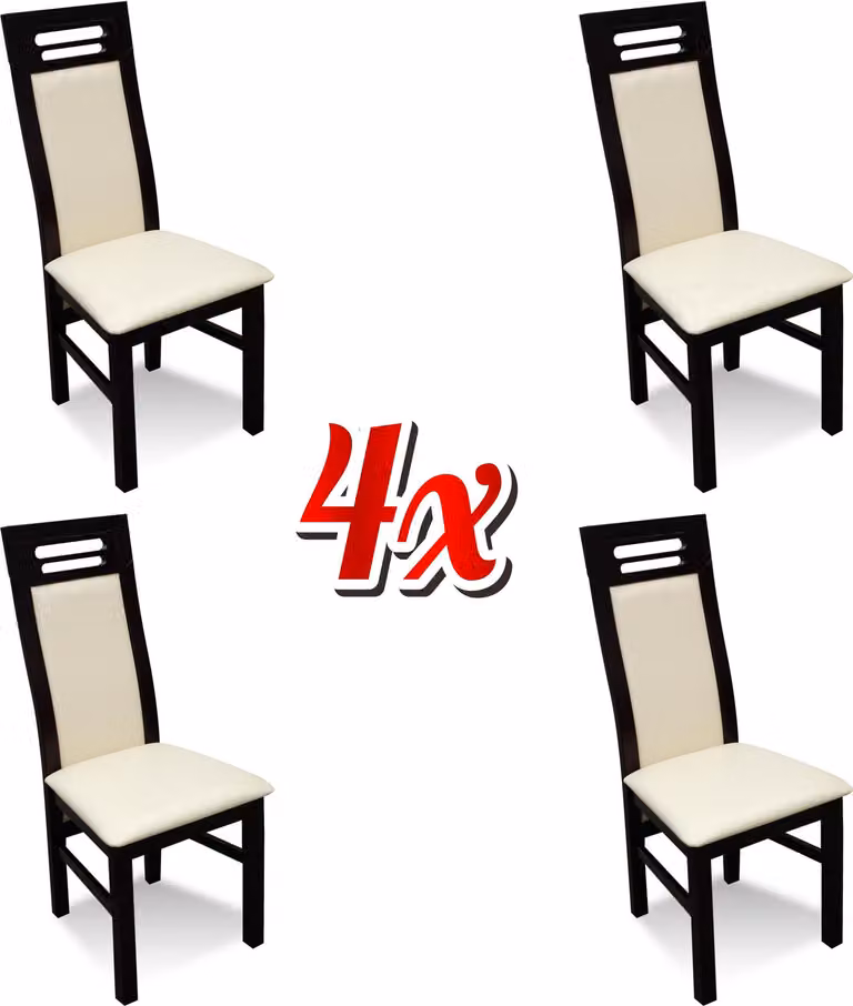 Garnitur Komplett K65 4x Designer Stuhl Set Esszimmer Textil Polster Sitz Stühle