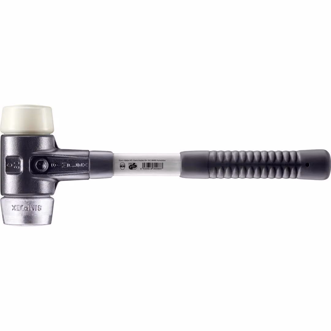 Mazza SIMPLEX soft-face con alloggiamento TE rinforzato e impugnatura in fibra di vetro, Ø 60, nylon / metallo morbido