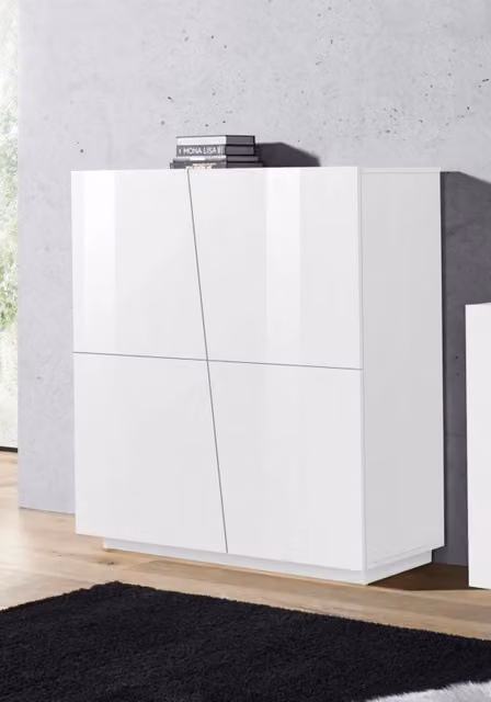 Madia Vega – 4 ante – 120x126x43 - Bianco Lucido