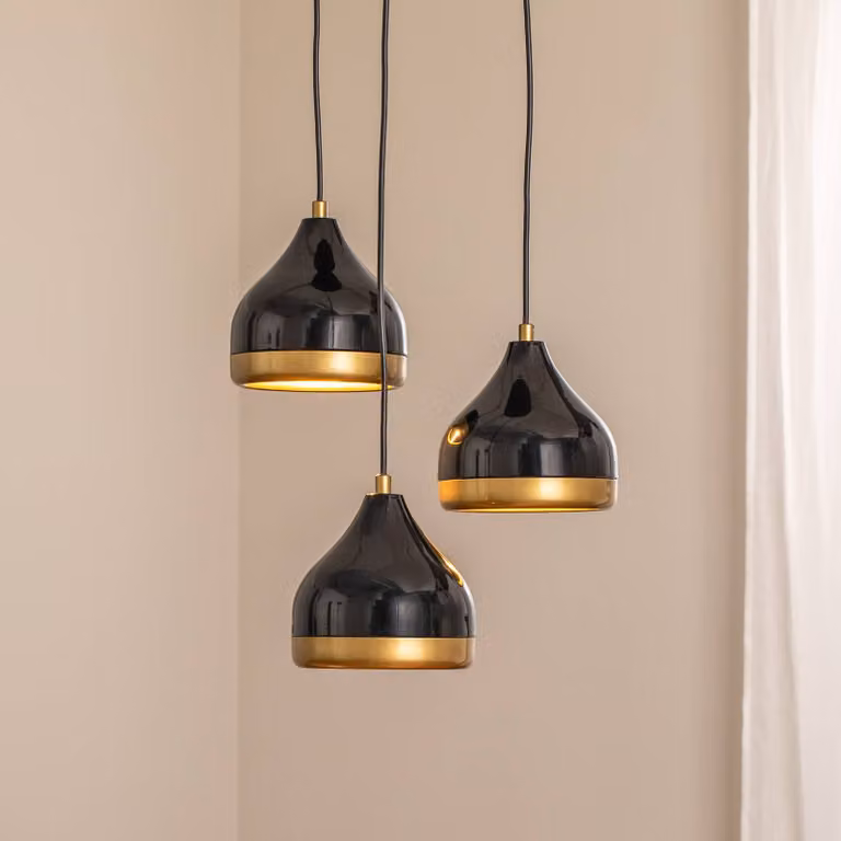 Lampada a sospensione Yildo Opviq, dimmerabile, Nero, Soggiorno / Sala da pranzo, Metallo, Moderno, Lampada a sospensione