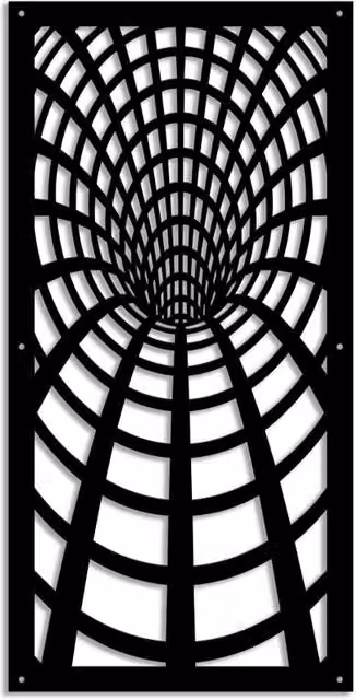 BLACK HOLE - Pannello in PVC traforato - Parasole Colore: nero, Misura: 98x198 cm