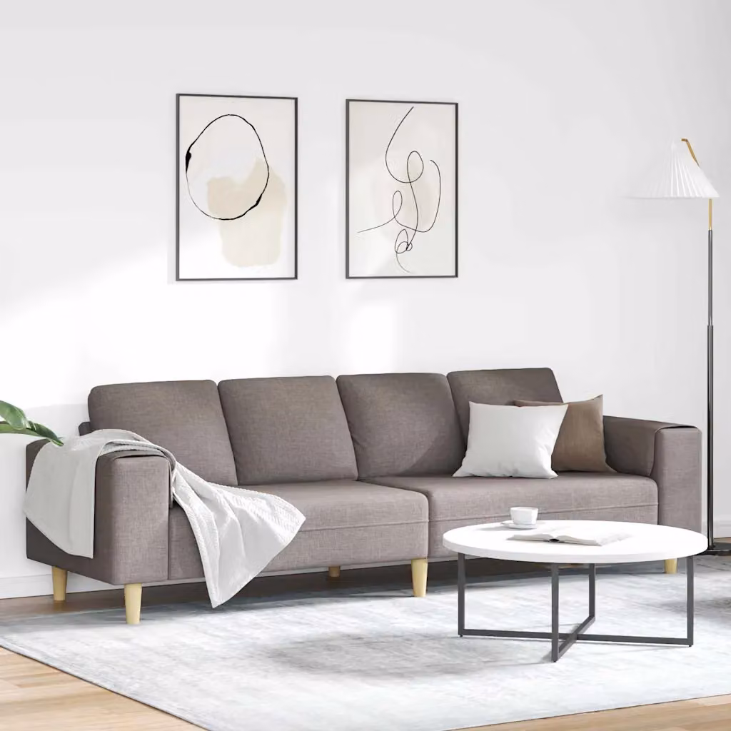 Divano per soggiorno vidaXL in tessuto con imbottitura in schiuma, L: 250 cm, P: 77 cm, H: 76 cm