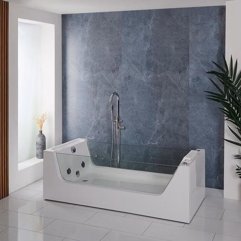 Vasca Idromassaggio Singola - 1800 mm x 800 mm - Cromata - Breeze