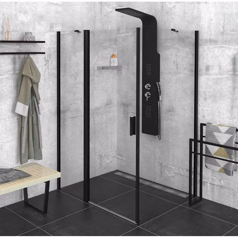 Zoom Line Nero Cabina doccia rettangolare 1300x800mm L/R variante